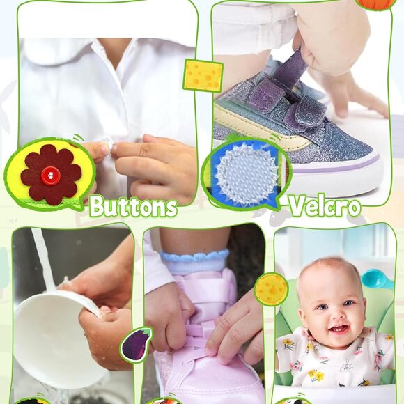 Baby Kids Growth Enlightenment Cognitive Early Learning Educational Toys(1 Set) - Picture 7 of 8